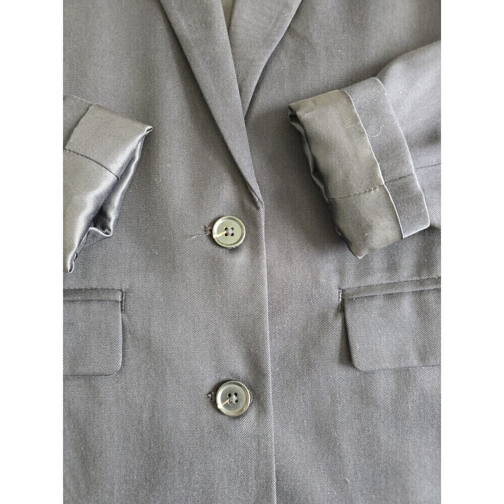 Abercrombie & Fitch Black Blazer Womens XS Tailored Lyocell Jacket Minimalist - Picture 9 of 11
